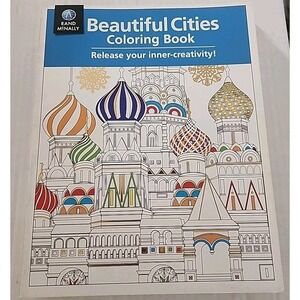 Rand McNally Beautiful Cities Adult Coloring Book Travel